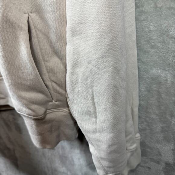 Abercrombie & Fitch New Sweatshirt Pullover Hoodie Women Sz XL Ivory Pockets - Picture 3 of 9